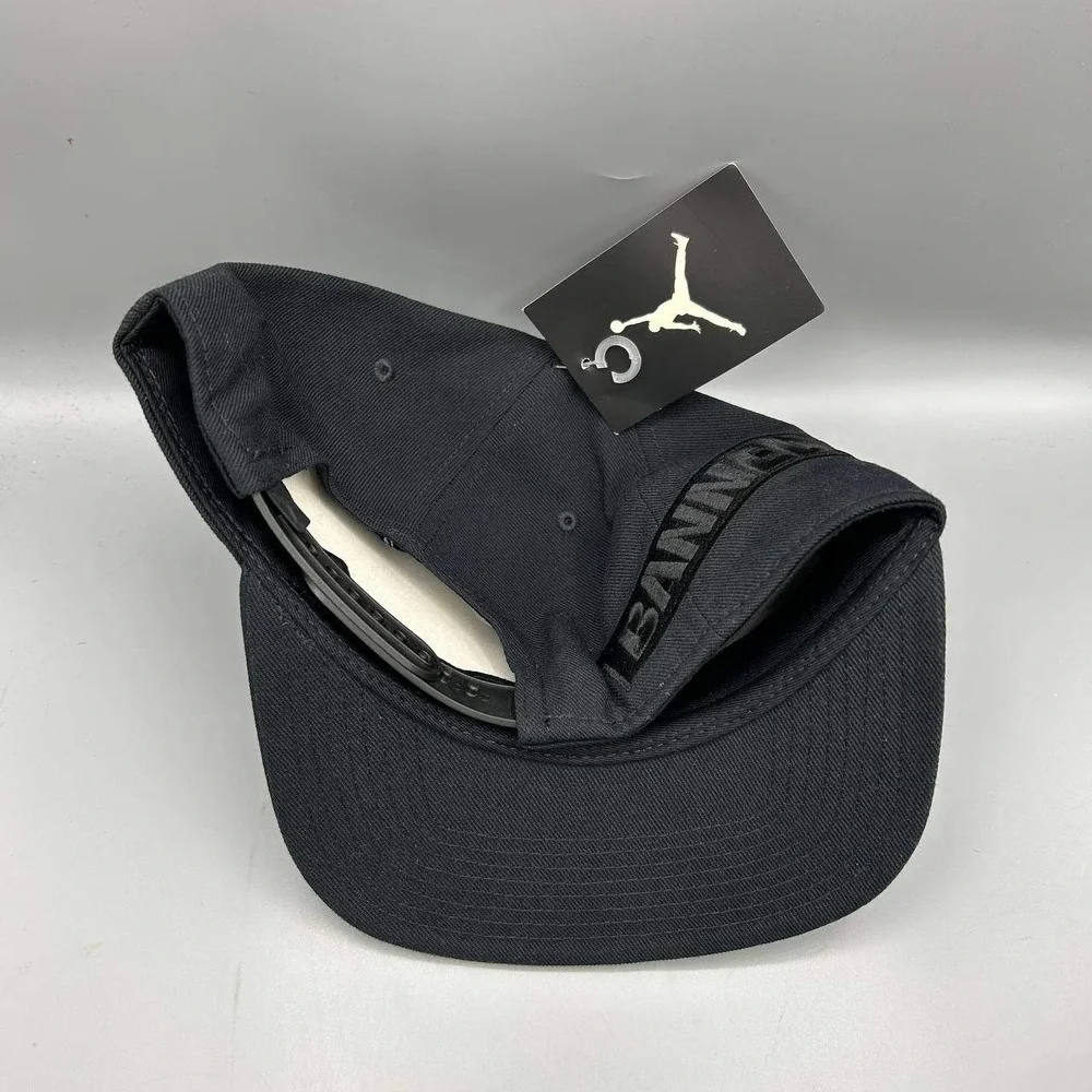 Air Jordan Banned Hat Men Black Embroidered Logo Jumpman Snap Back Cap New